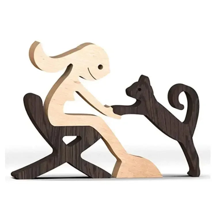 Custom Pet Wood Sculpture – The Love Between You & Your Pet